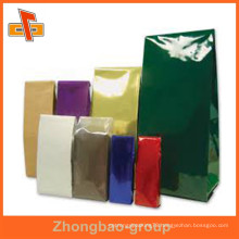 China vendor packaging material plastic side gusset coffee tea bags with your design